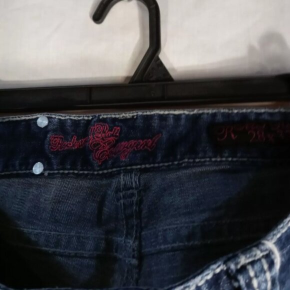 Rock N Roll Cowgirl Jeans Womens 28x32 Mid Rise Bootcut Denim Bling Western - Picture 6 of 12